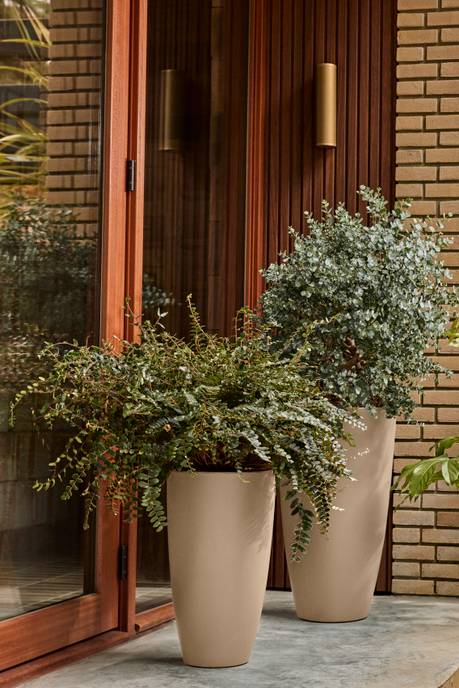 june round high 40cm greige